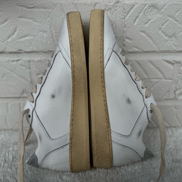 New Golden Goose Ball Star White/Ice/Silver Sneakers Size 38 - Picture 4 of 10